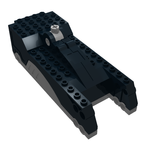 Lego Motor, 4.5V 17 x 6 x 5 with Switch, Light Gray Bottom / Black