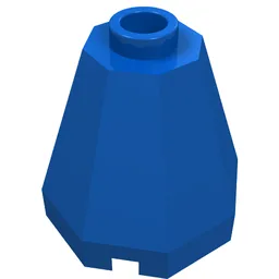 Cone 2 x 2 x 1 2/3 Octagonal, Open Stud / Blue