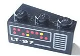 Wedge 3 x 2 Left with Radio Pattern (Sticker) - Set 8479