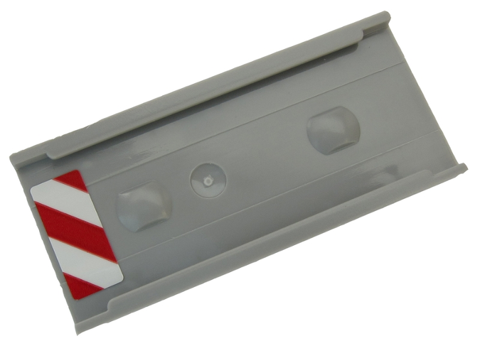 Lego Ladder Holder for Ladder 14 x 2.5 with Red and White Danger Stripes Pattern Model Left Side (Sticker) - Set 60203