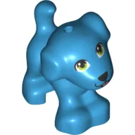 Animal, Dog, Small Standing with Green Eyes, Black Nose, Tongue / [No Color/Any Color]