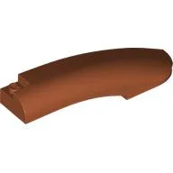 Brick Round, Curved 10 x 2 x 2 with Rounded End Right / Dark Orange