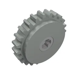 Technic Gear 24 Tooth Clutch with Dark Bluish Gray Center / Light Gray