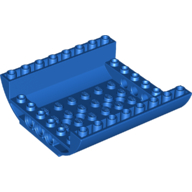 Lego Brick Curved Inverted 8 x 8 x 2 Double / Blue