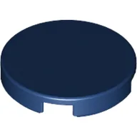 Tile Round 2 x 2 with Bottom Stud Holder / Dark Blue