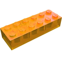 Brick 2 x 6 / Trans-Orange