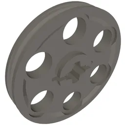 Technic Wedge Belt Wheel [aka Pulley] / Dark Bluish Gray