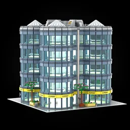 Modern Skyscraper Modular Building – City High Rise