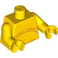 Lego Torso Bare Chest with Body Lines Print, Yellow Arms and Hands / Yellow