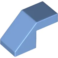 Brick Sloped 45° 2 x 1 with 2/3 Inverted Cutout and no stud / Medium Blue