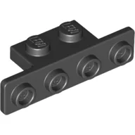 Bracket 1 x 2 - 1 x 4 [Rounded Corners at Bottom, Square Corners at Top] / Black