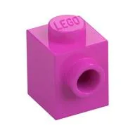 Brick Special 1 x 1 with Stud on 1 Side / Dark Pink