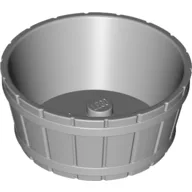 Barrel Half Large with Axle Hole / Light Bluish Gray