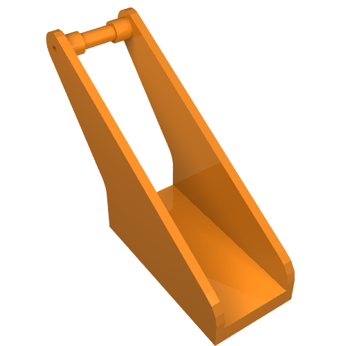 Lego Hook, Fabuland Tow Hook - Arm, 2 x 4 Base / Orange