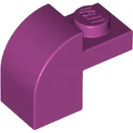 Brick Curved 1 x 2 x 1 1/3 with Curved Top / Magenta