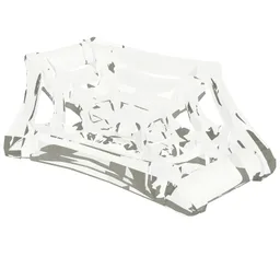 Web Effect Large Bar on Back Handles on Sides / Trans-Clear