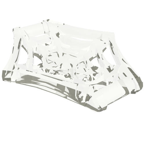 Lego Web Effect Large Bar on Back Handles on Sides / Trans-Clear