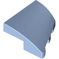 Lego Brick Wedged, Curved 2 x 2 with Stud Notch Left / Bright Light Blue