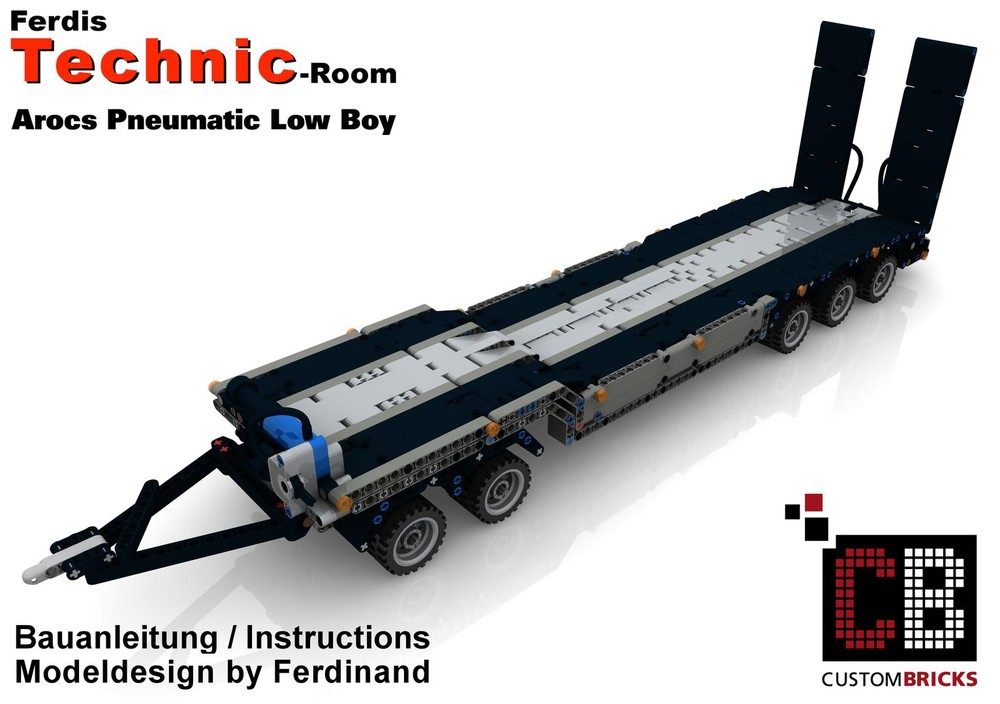 Lego Custom 42043 trailer with pneumatic