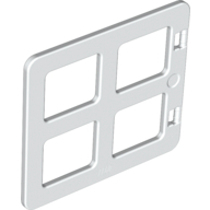 Lego Duplo Door / Window with Four Equal Square Cornered Panes / White