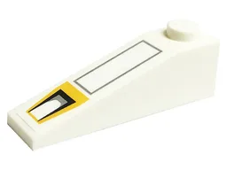 Slope 18 4 x 1 with Yellow Vent and Black Rectangle Pattern (Sticker) - Set 75290