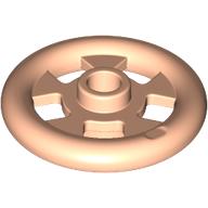 Lego Plate Special Round 1 x 1 Stud with 3 x 3 Ring Around / Light Nougat