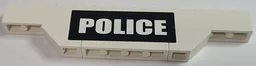 Stickered Assembly 12 x 1 x 2 with White 'POLICE' on Black Background Pattern (Sticker) - Set 7245