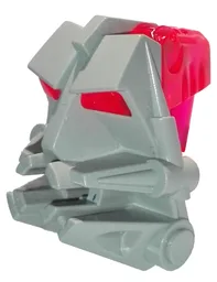Bionicle Head Connector Block 3 x 4 x 1 2/3 with Trans-Dark Pink Eye / Brain Stalk (32553 / 32554)