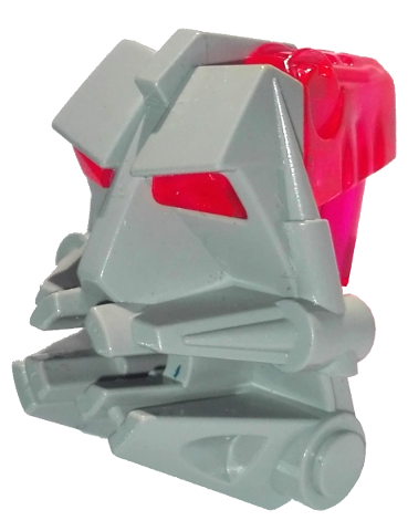 Lego Bionicle Head Connector Block 3 x 4 x 1 2/3 with Trans-Dark Pink Eye / Brain Stalk (32553 / 32554)