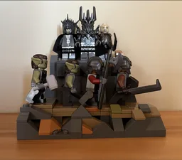 Display diorama for figures from Barad Dur Set 10333