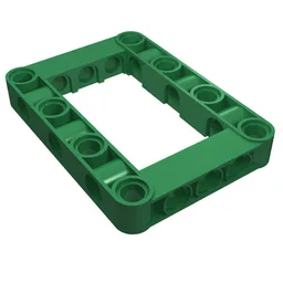 Technic Beam Frame 5 x 7 with 3 x 5 Opening Thick / Green