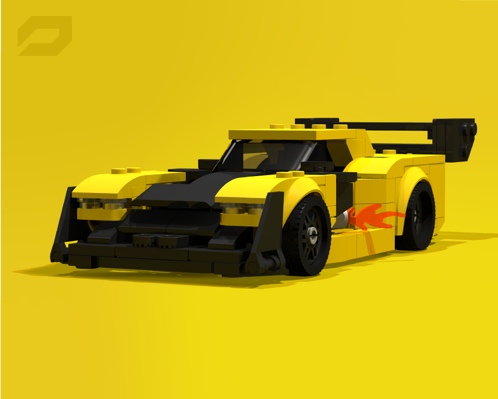 Lego Dodge Challenger SRT Demon Attack