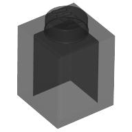 Lego Brick 1 x 1 / Trans-Black