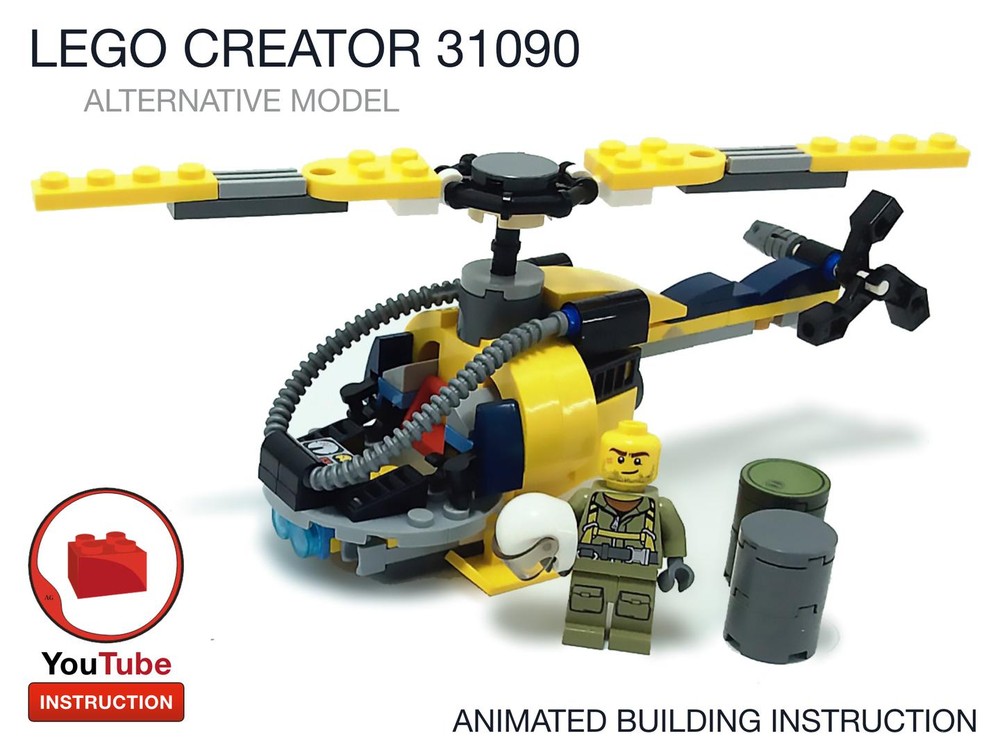 LEGO MOC Helicopter - LEGO CREATOR 31090 alternative build tutorial
