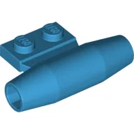 Engine, Smooth Small, 1 x 2 Side Plate with Axle Holders and Slot / Dark Azure