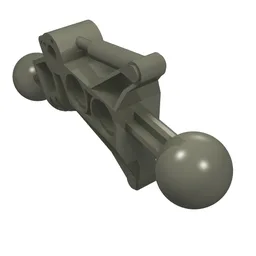 Large Figure Skeletal, Limb, Angular with 2 Ball Joints, and 2 Holes (Toa) / Dark Gray