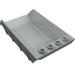Tipper Bed 4 x 6, Open Studs / Light Gray