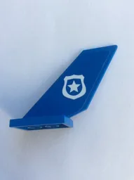 Tail Shuttle with White Police Badge Pattern on Both Sides (Stickers) - Set 60175