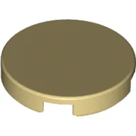 Tile Round 2 x 2 with Bottom Stud Holder / Tan