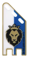 Flag, Squared Ends with Lion with Crown Print
