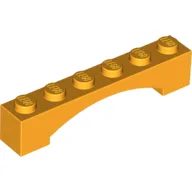 Brick Arch 1 x 6 Raised Arch / Bright Light Orange
