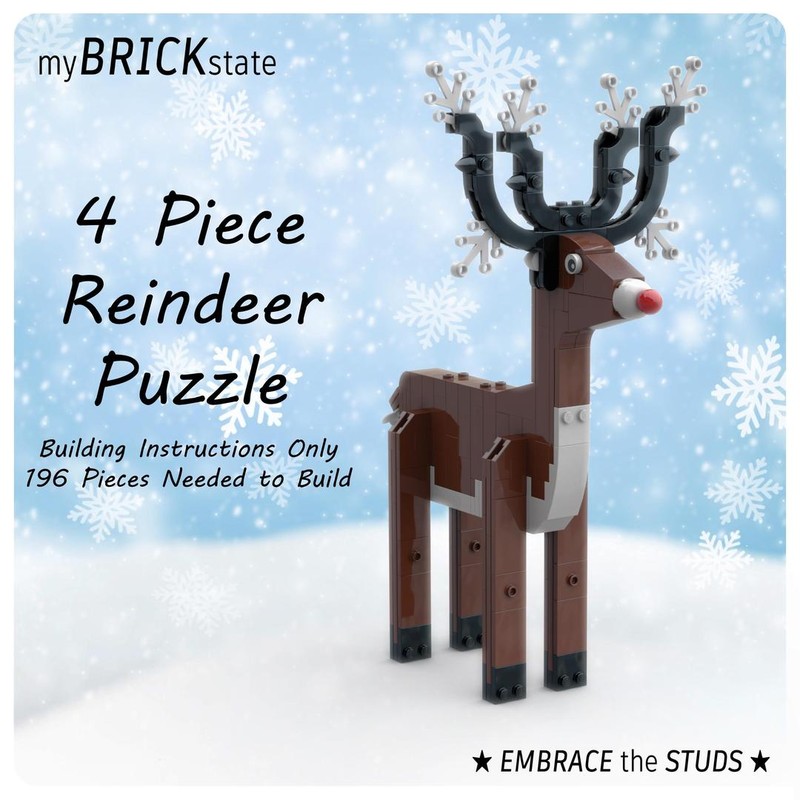 Lego 4 Piece Reindeer Puzzle🦌🧩