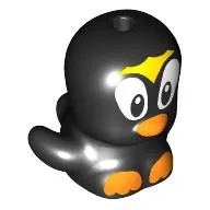 Animal, Bird, Bright Light Orange Beak and Feet, Yellow Forehead Print / Black