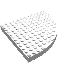Brick Round Corner 12 x 12 / White