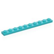 Lego Plate 1 x 10 / Medium Azure