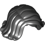 Lego Hair Mid-Length Swept Sideways / Black