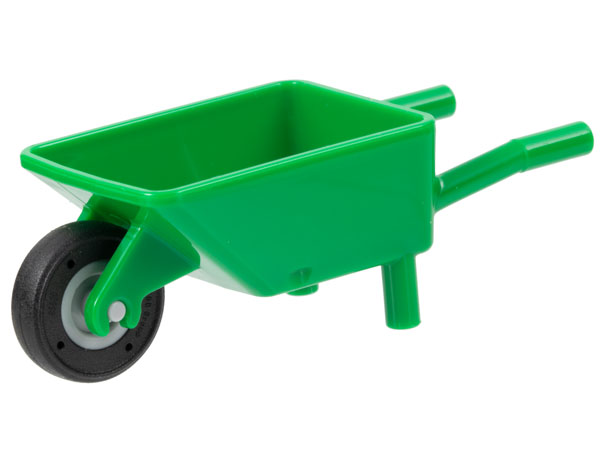 Lego Minifigure, Utensil Wheelbarrow with Light Bluish Gray Wheel with Molded Black Tire Pattern (98288 / 65630pb01)