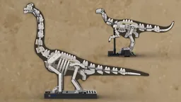 Brachiosaurus & Ornithomimida Skeleton - Alternative Build for 21320 Dinosaur Fossils