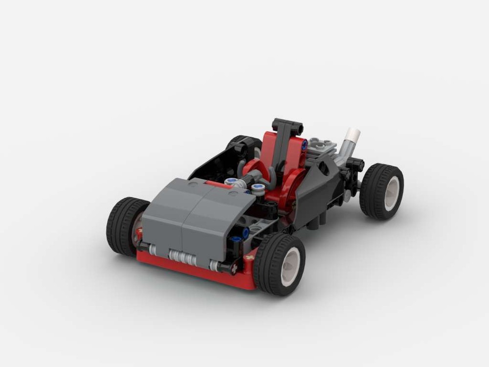Lego Go Kart with functional steering wheel and engine