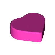 Tile 1 x 1 Heart / Dark Pink